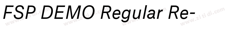 FSP DEMO Regular Re字体转换